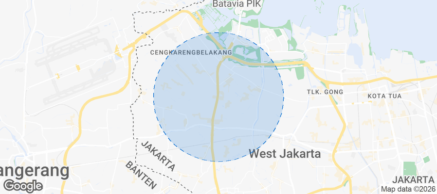 Kecamatan Cengkareng Airbnb map